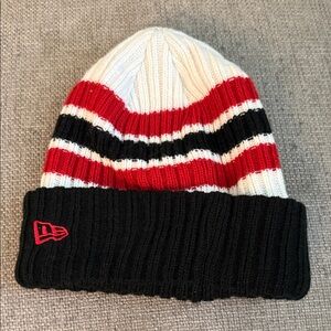 Striped men’s Beanie - Red, Black, and White
